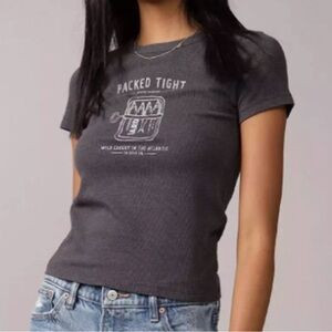 AE Hey Baby Food Graphic Tee Size Small